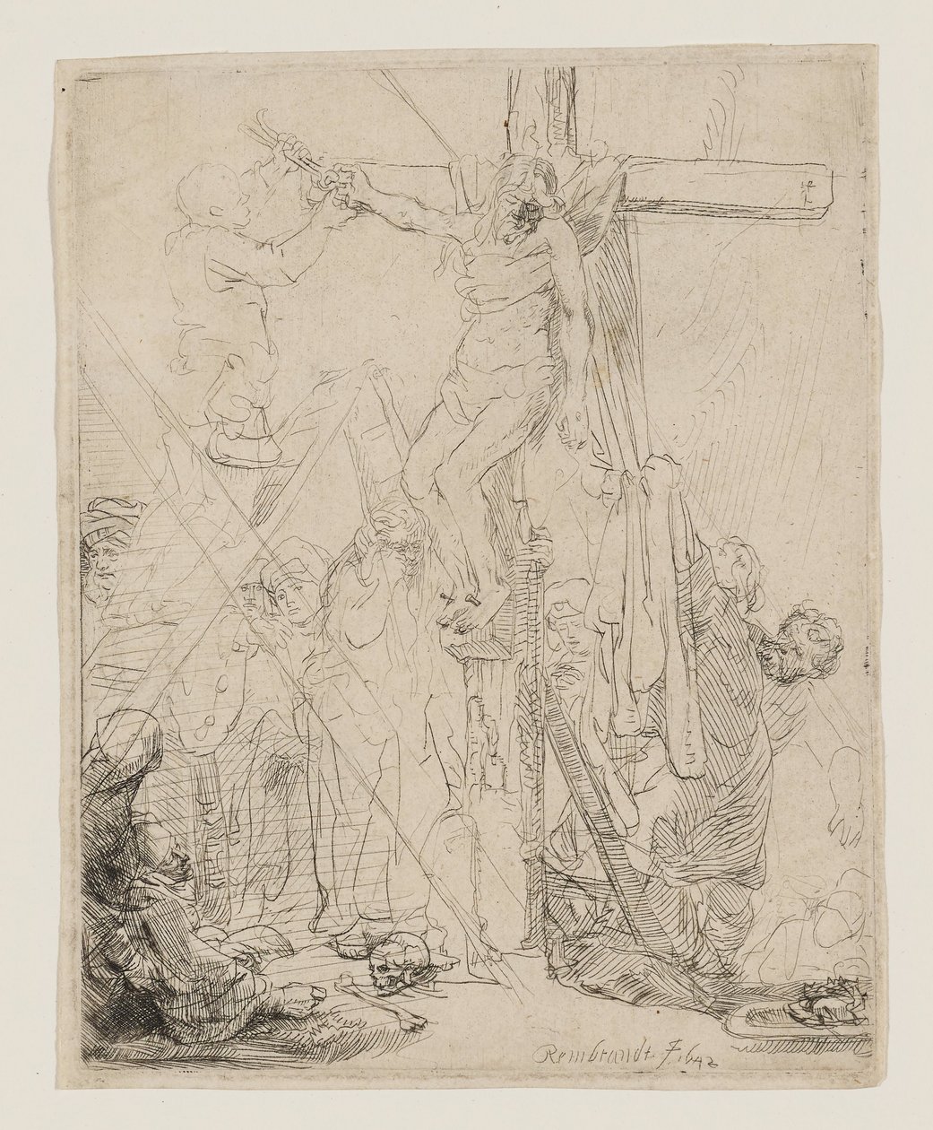 «Nedtagningen fra korset», en skisse av Rembrandt van Rijn