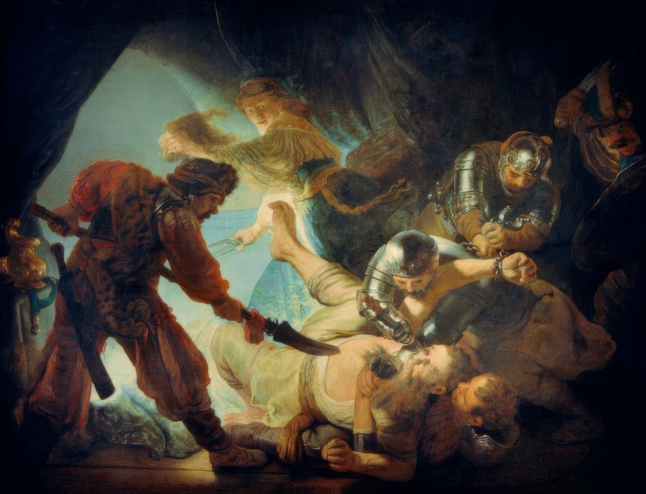 Samson er blendende av Rembrandt van Rijn