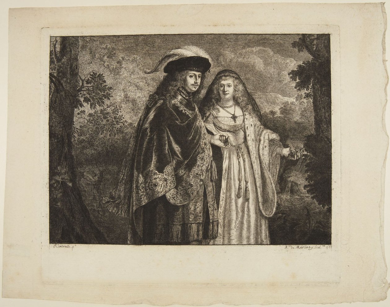 Mannen med den hvite fjæren av Rembrandt van Rijn