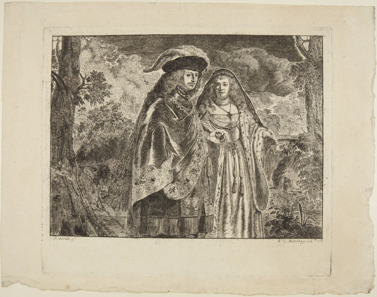 Mannen med den hvite fjæren av Rembrandt van Rijn