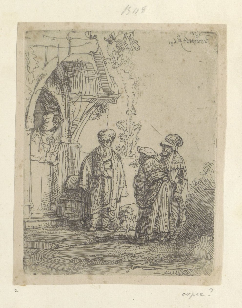 Tre oosterse figurer Samling av åttifem originaltrykk (serietittel) av Rembrandt van Rijn