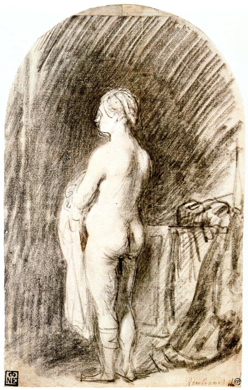 Naken kvinne, 1600-tallet av Rembrandt van Rijn