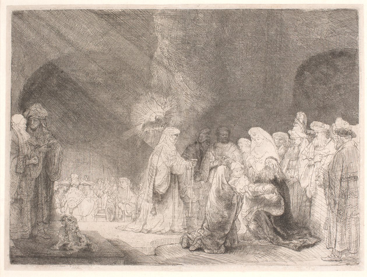 Produksjonen i tempelet av Rembrandt van Rijn