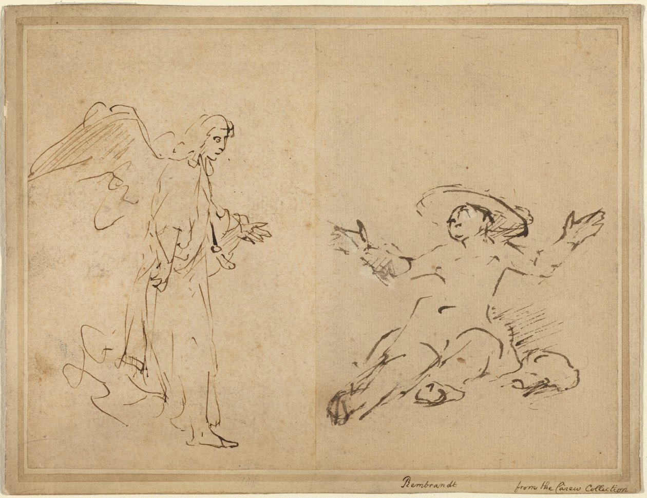 Hagar sitter ved kilden av Rembrandt van Rijn