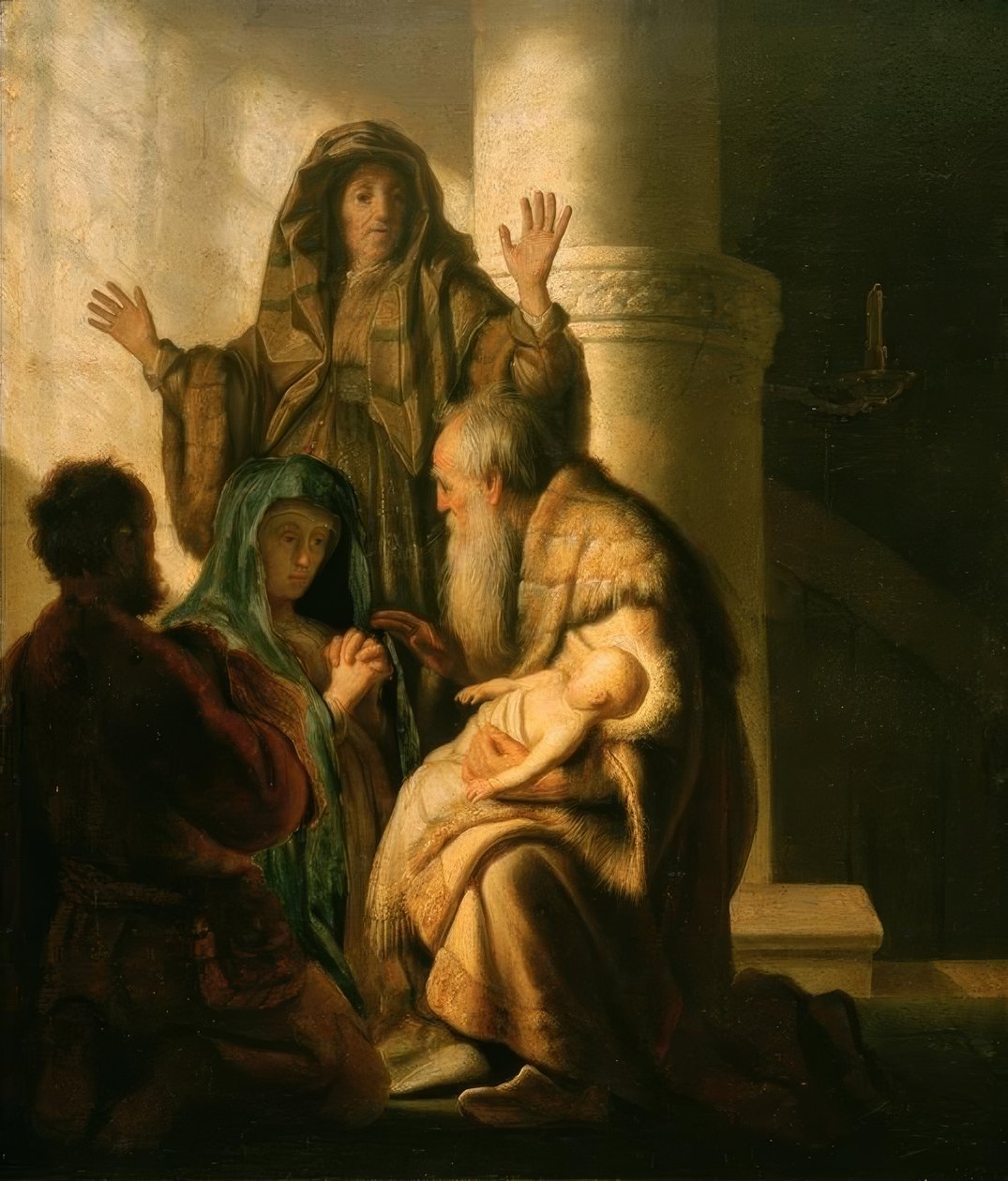 Hanna og Simeon i templet av Rembrandt van Rijn