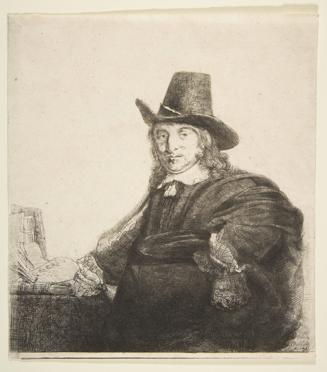 Jan Asselijn, malerkrabbe, ca. 1646. av Rembrandt van Rijn