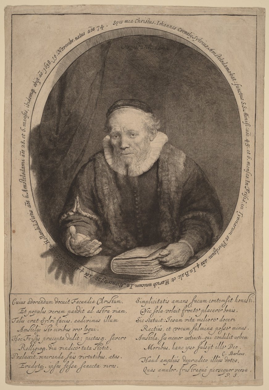 Jan Cornelisz. Sylvius av Rembrandt van Rijn