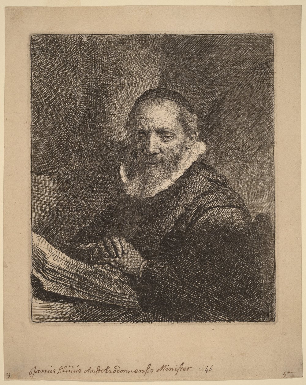 Jan Cornelisz Sylvius av Rembrandt van Rijn