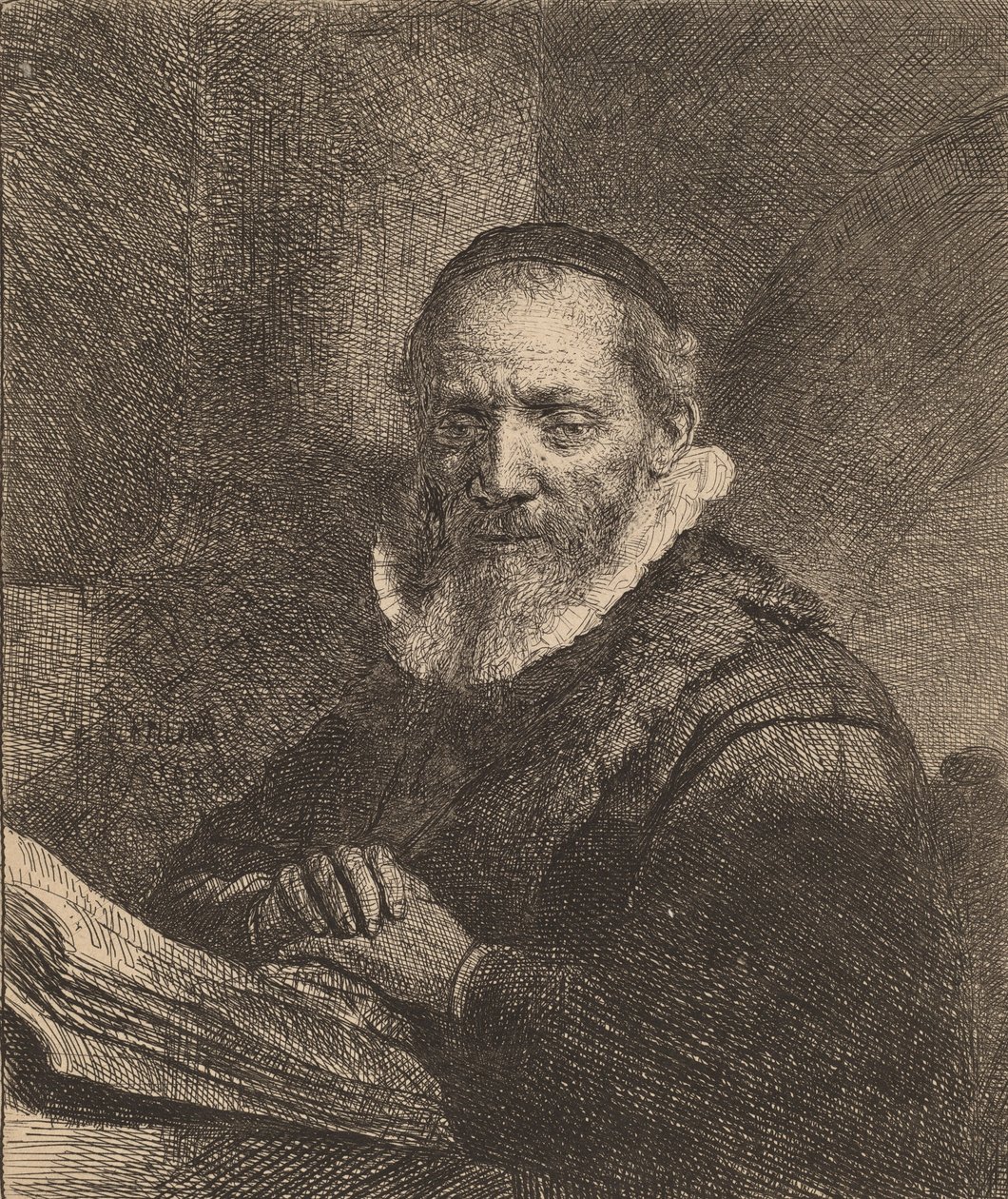 Jan Cornelisz. Sylvius, 1633. av Rembrandt van Rijn