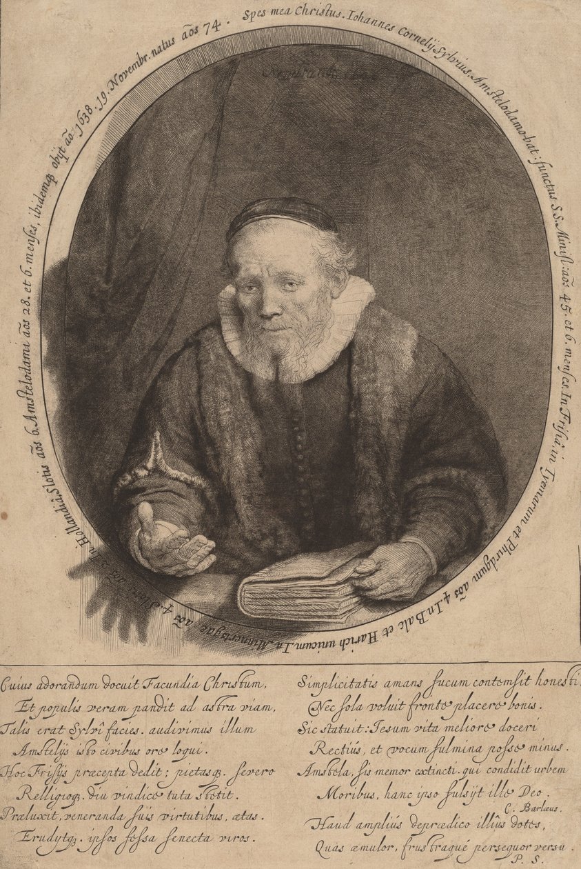 Jan Cornelisz. Sylvius, 1646. av Rembrandt van Rijn