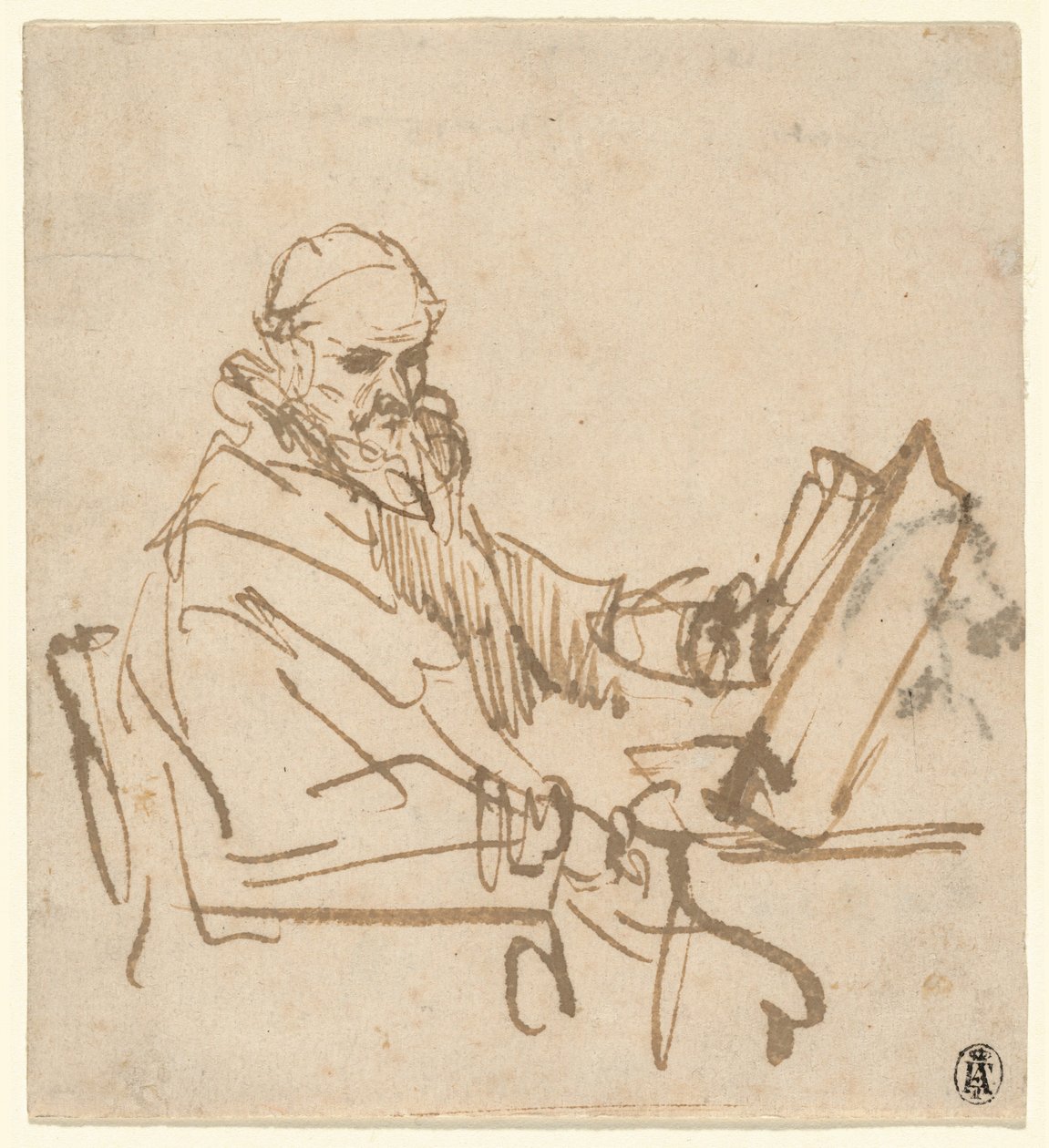 Jan Cornelisz Sylvius, predikanten av Rembrandt van Rijn