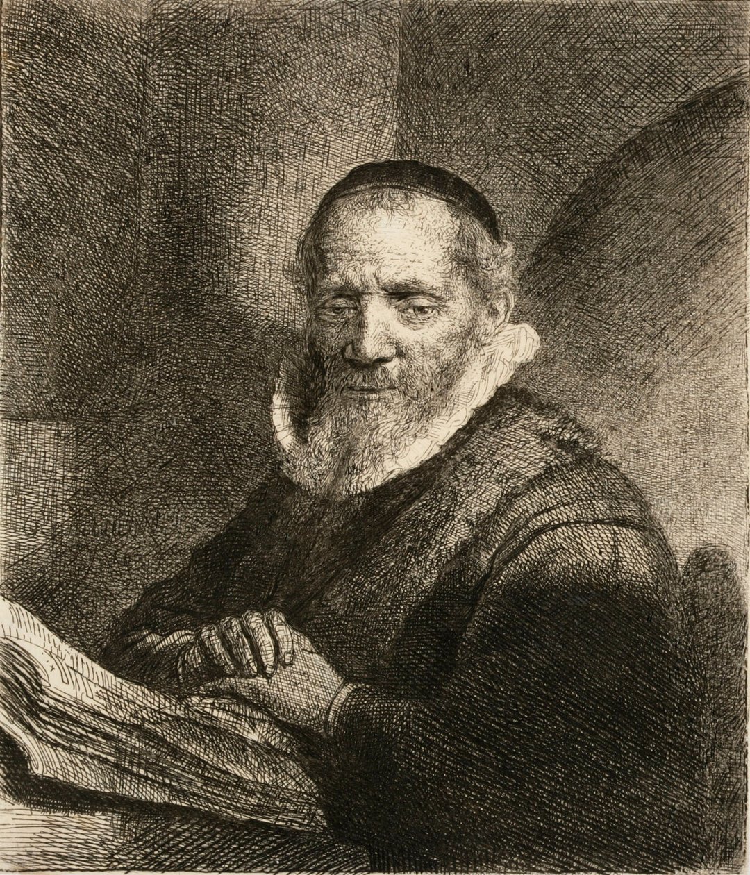Jan Cornelisz. Sylvius, predikanten av Rembrandt van Rijn