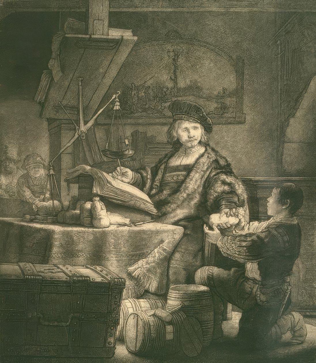 Jan Uijtenbogaert, kalt gullskaleren av Rembrandt van Rijn
