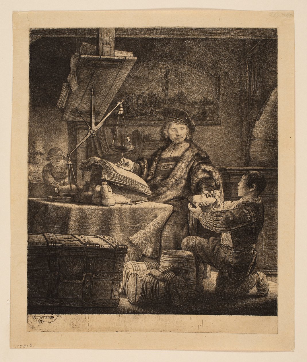 Jan Uytenbogaert, generalmottaker ("Gullvekteren") av Rembrandt van Rijn