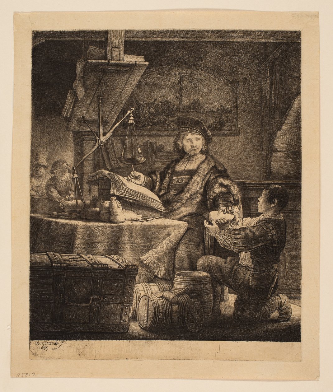 Jan Uytenbogaert, generalmottaker ("Gullvekteren") av Rembrandt van Rijn