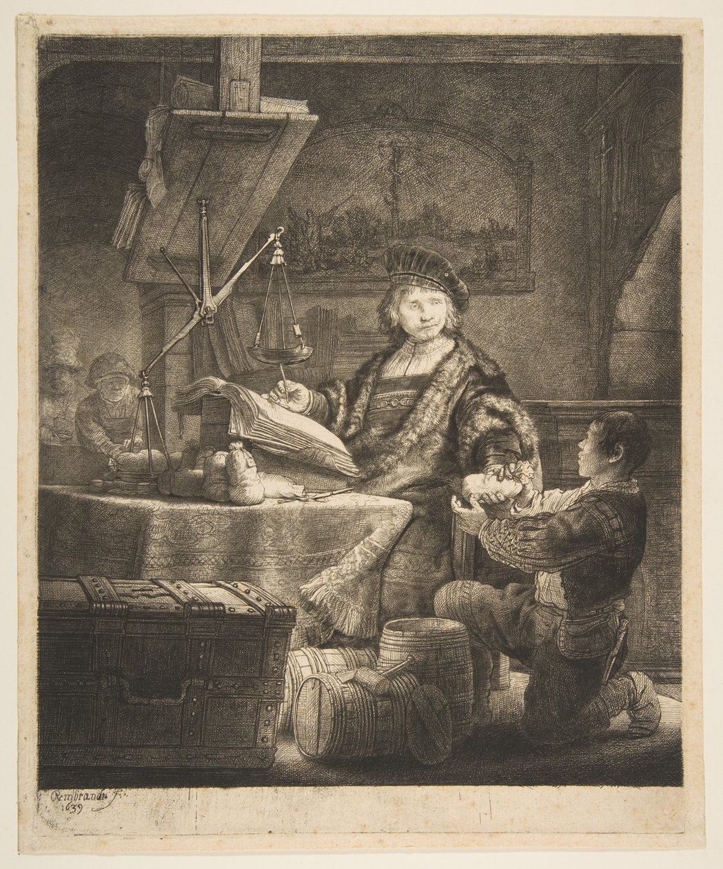 Jan Uytenbogaert Gullveieren, 1639. av Rembrandt van Rijn