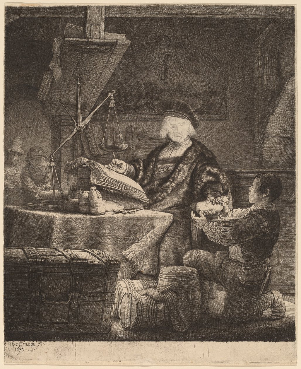 Jan Uytenbogaert, "Gullveieren" av Rembrandt van Rijn