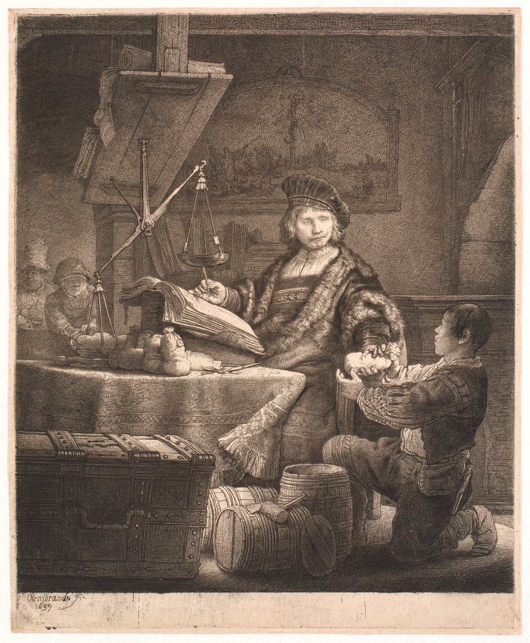 Jan Uytenbogaert, "Gullveieren" av Rembrandt van Rijn