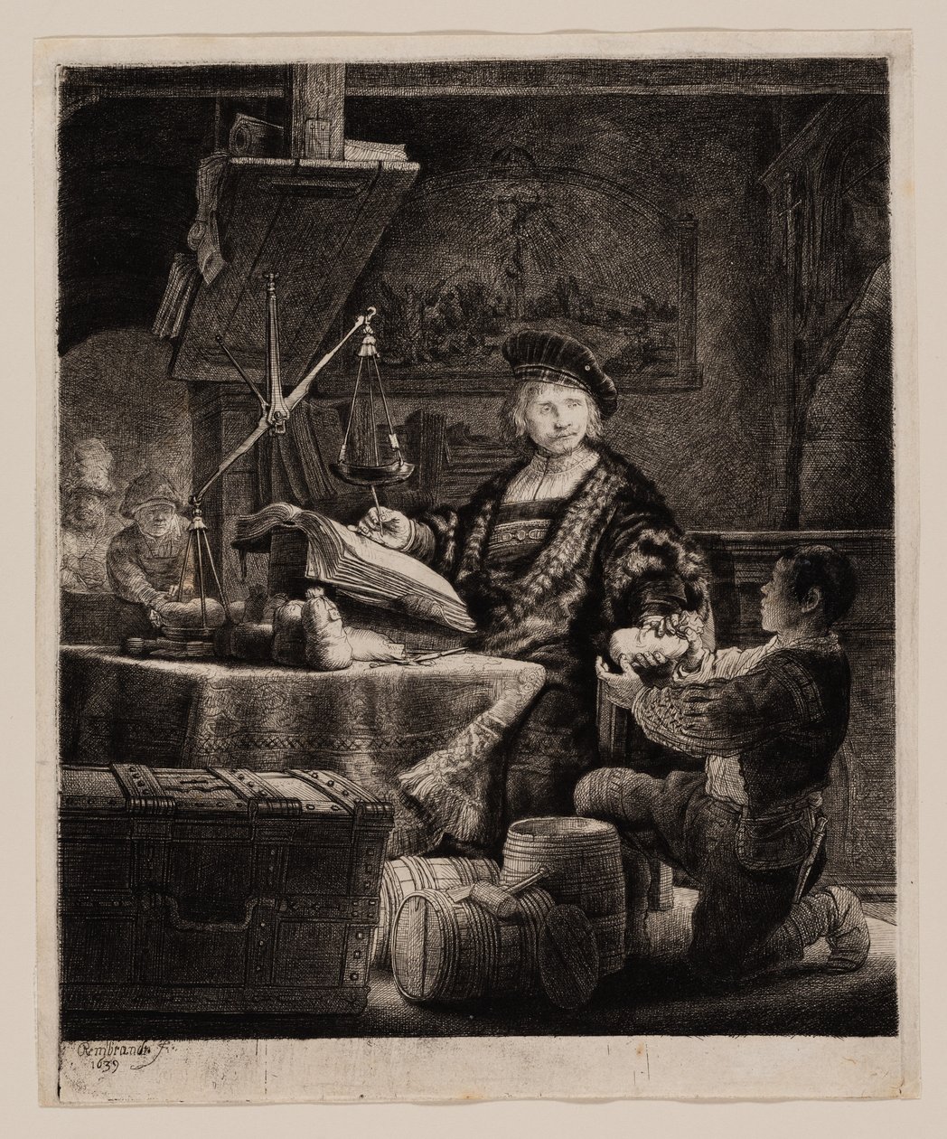 Jan Uytenbogaert, «Gullveieren» av Rembrandt van Rijn