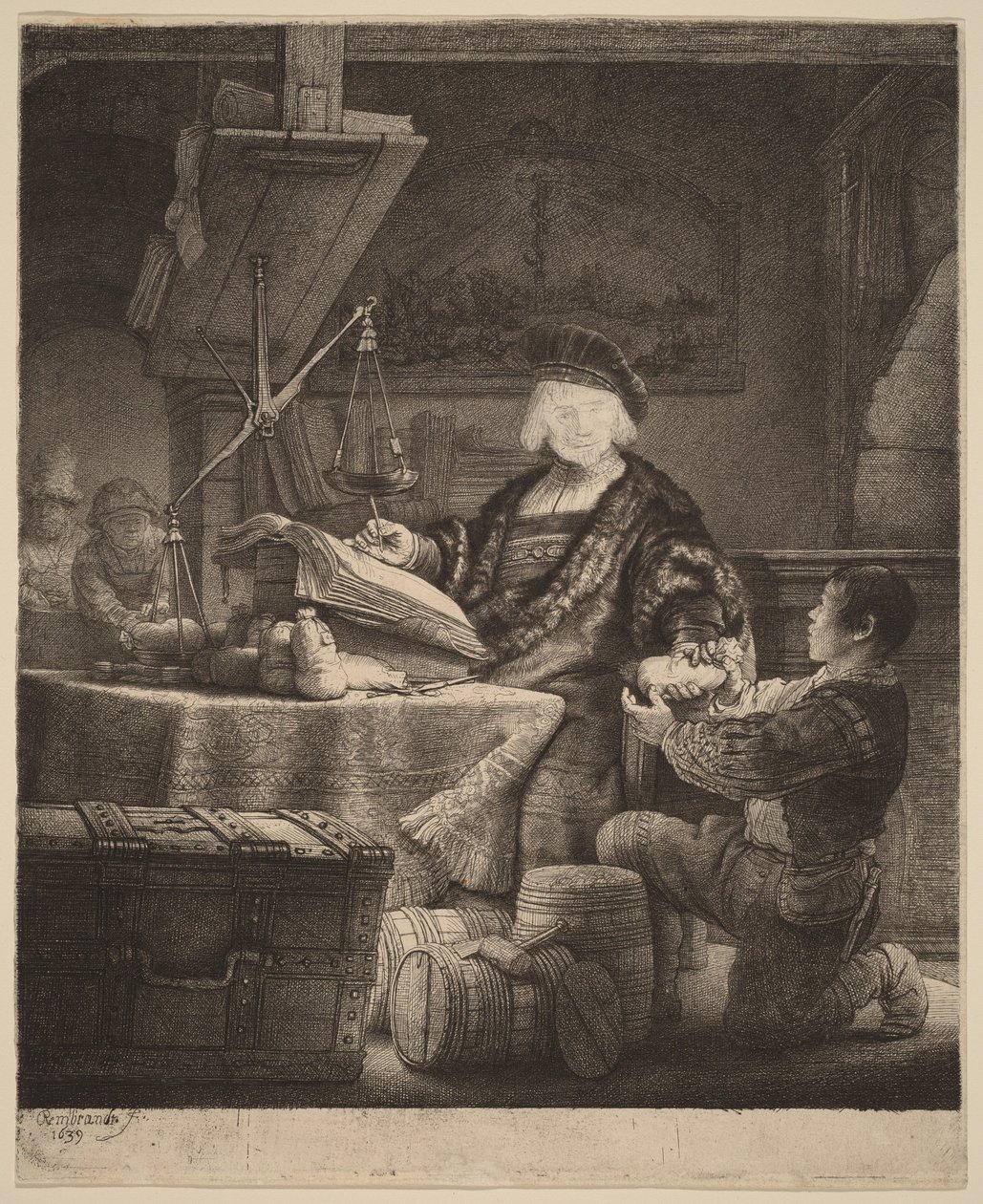 Jan Uytenbogaert, «The Goldweigher» av Rembrandt van Rijn