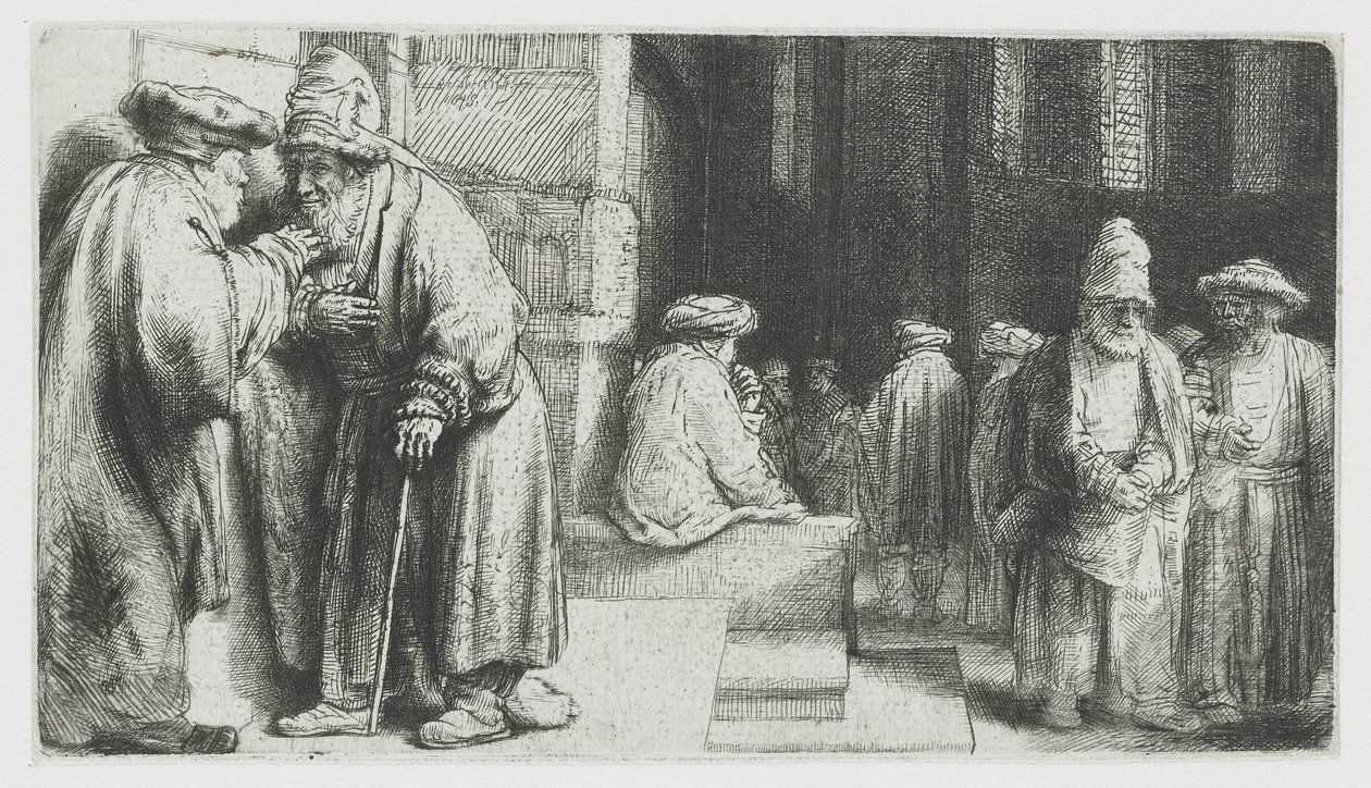 jøder i synagogen av Rembrandt van Rijn