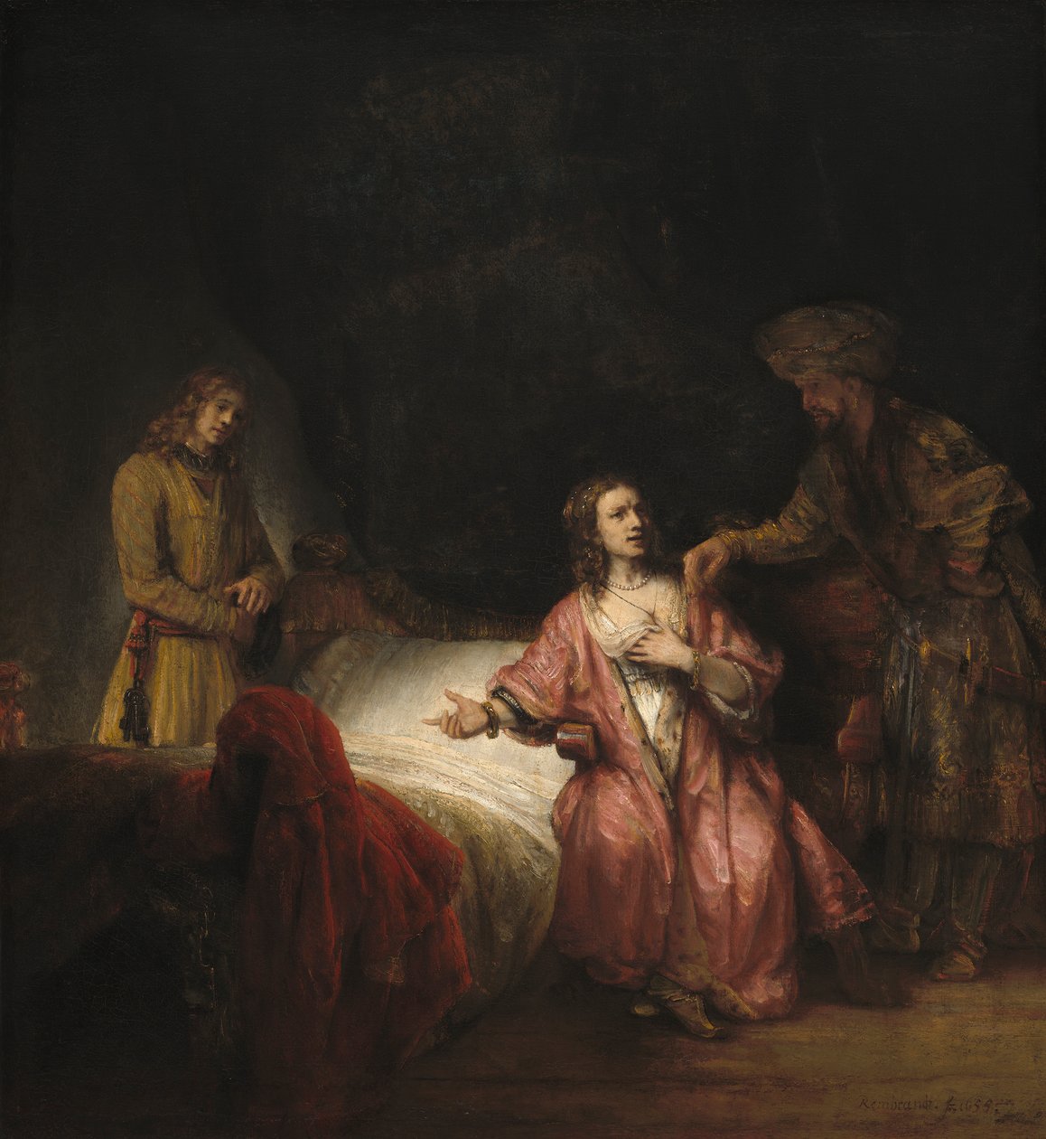 Joseph anklaget av Potifars kone, 1655 av Rembrandt van Rijn