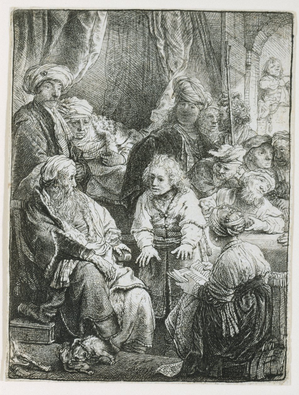 Joseph forteller sine drømmer, 1638 av Rembrandt van Rijn