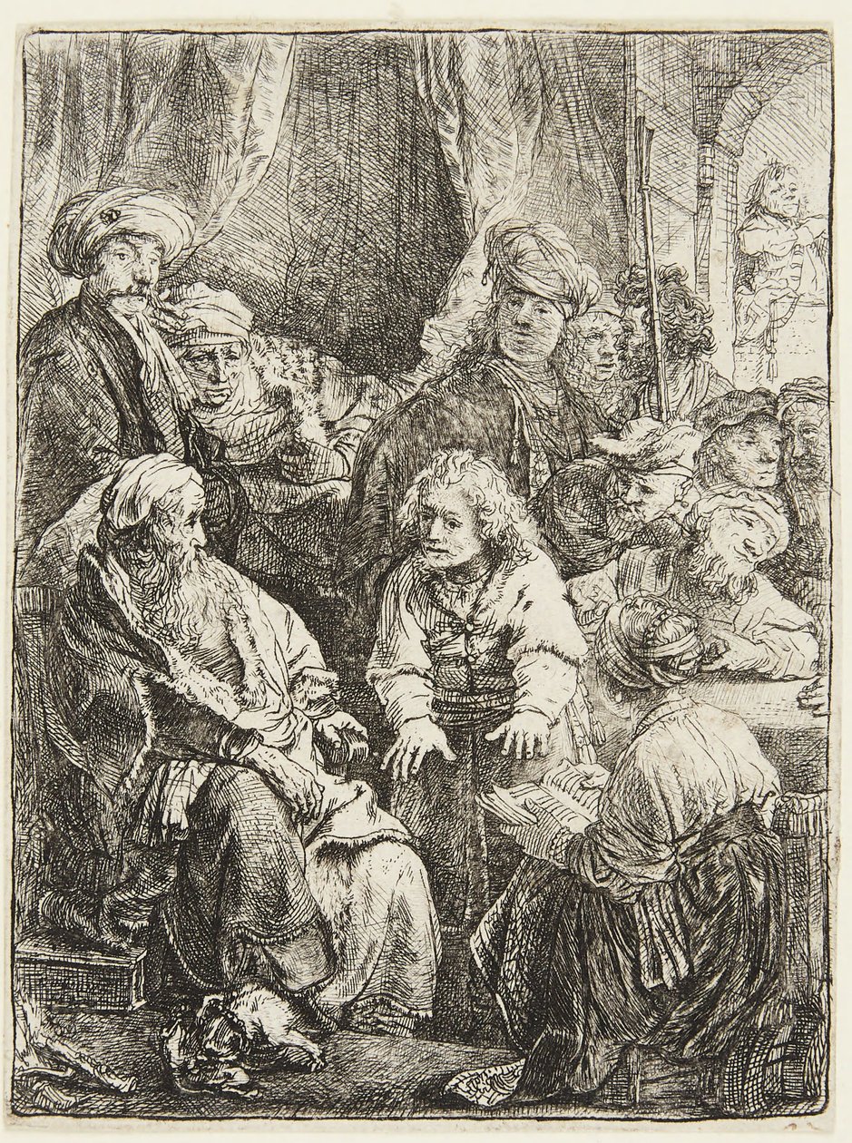Josef forteller om drømmen sin av Rembrandt van Rijn