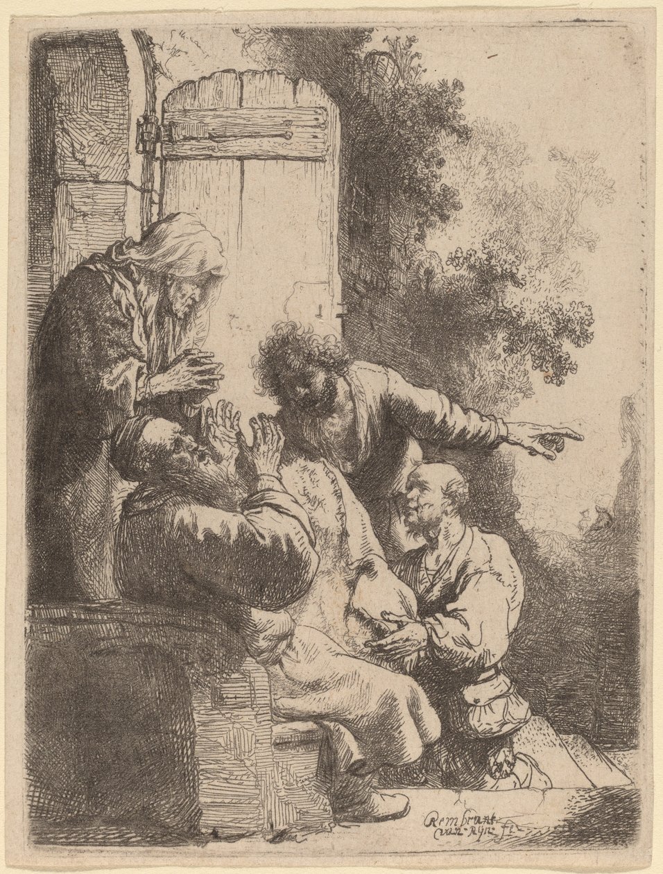 Josefs frakk brakt til Jakob av Rembrandt van Rijn