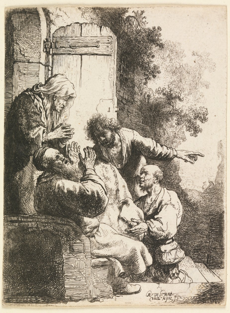 Josefs frakk brakt til Jakob av Rembrandt van Rijn