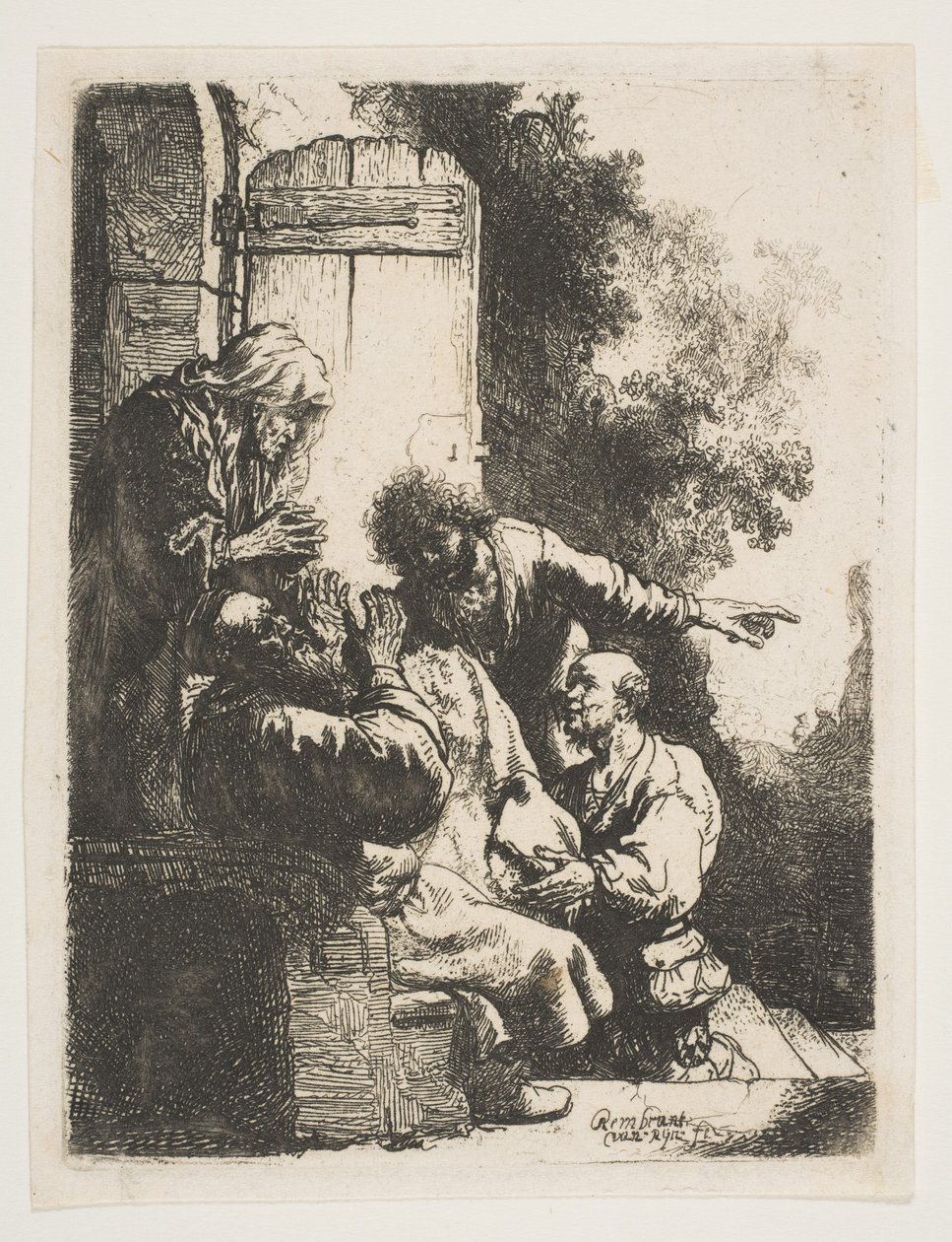 Josephs frakk brakt til Jacob, ca. 1633. av Rembrandt van Rijn