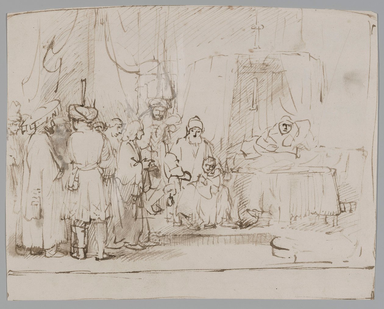 Josef forteller foreldrene og brødrene sine om drømmene sine av Rembrandt van Rijn