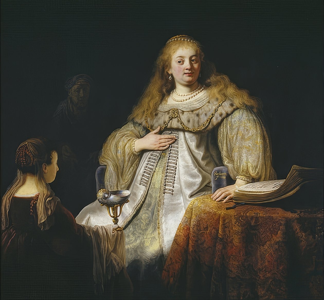 Judith am Bankett des Holofernes. 1634 av Rembrandt van Rijn