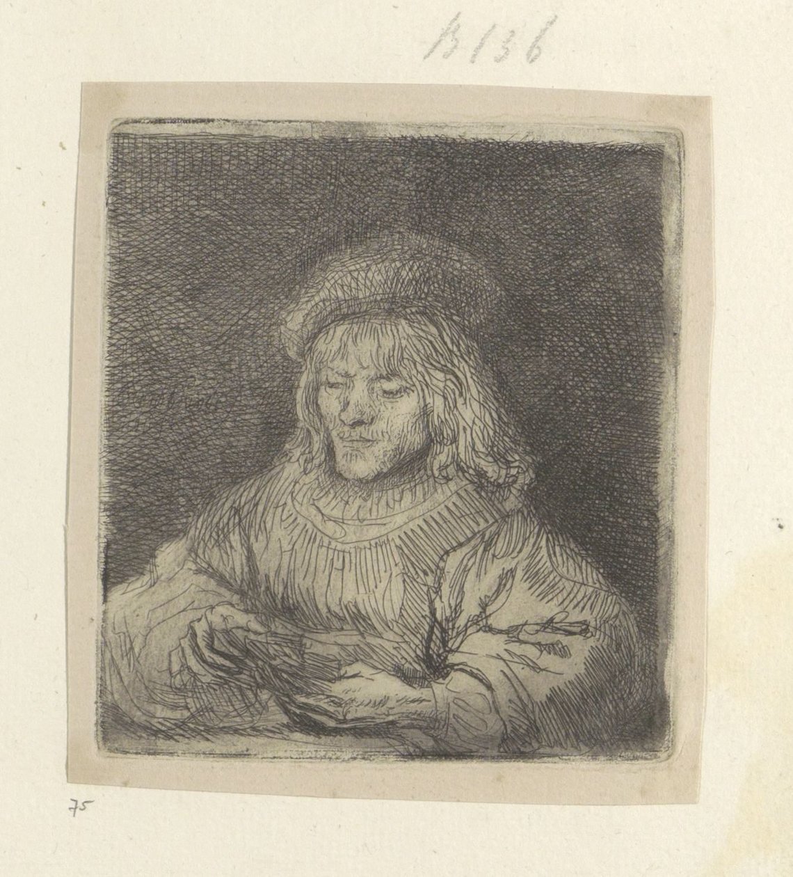 Kaartspeler Samling av åttifem originaltrykk (serietittel) av Rembrandt van Rijn