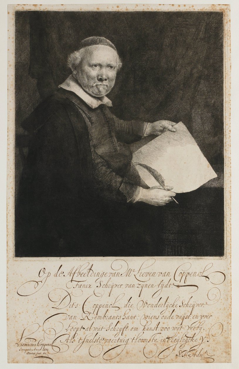 Lieven Willemsz van Coppenol av Rembrandt van Rijn