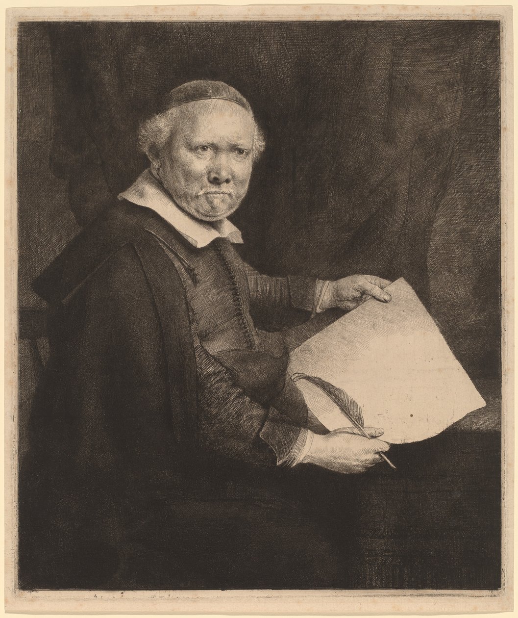 Lieven Willemsz van Coppenol: den større platen av Rembrandt van Rijn