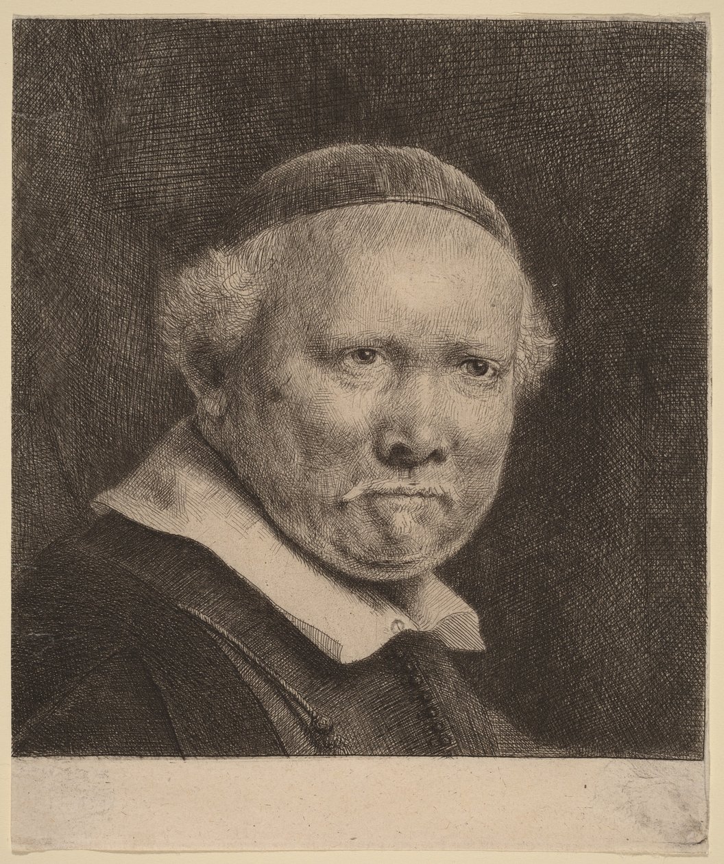 Lieven Willemsz van Coppenol: «The Larger Plate» av Rembrandt van Rijn