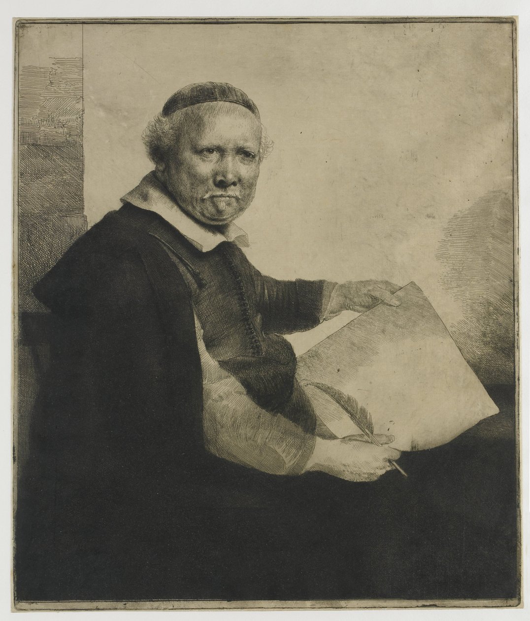 Lieven Willemsz. van Coppenol, skriftmester: den større platen av Rembrandt van Rijn