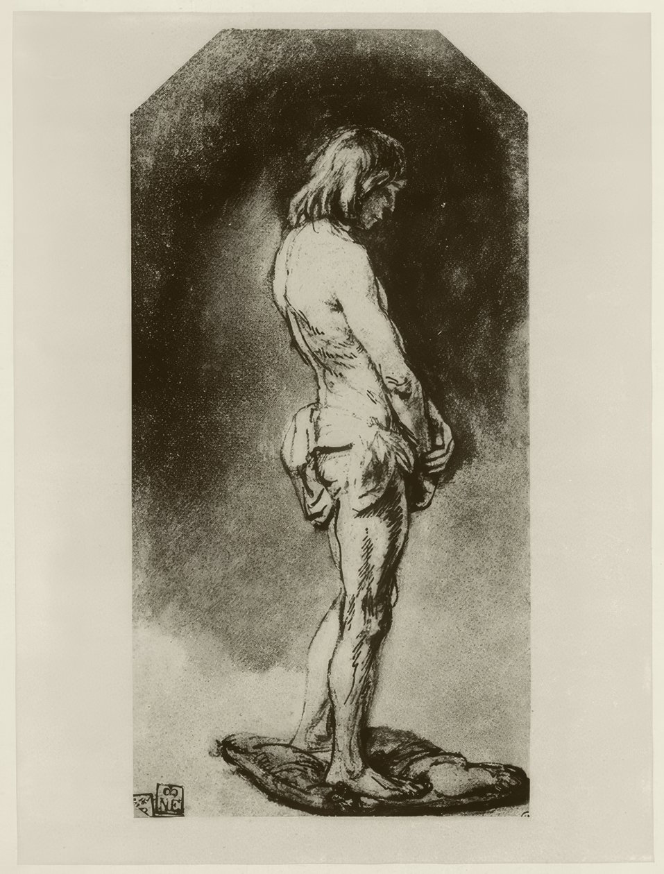 Naken mann av Rembrandt van Rijn