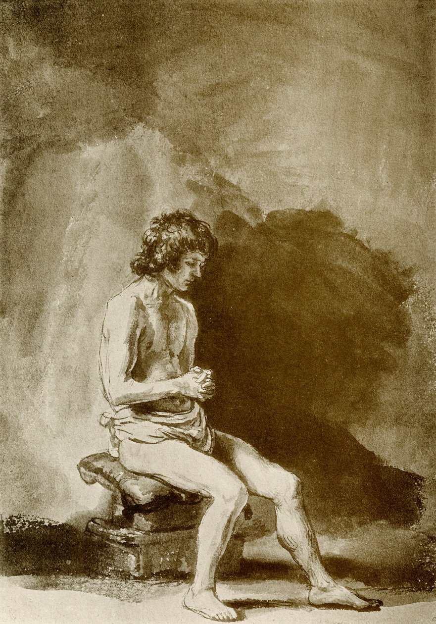Naken mann av Rembrandt van Rijn