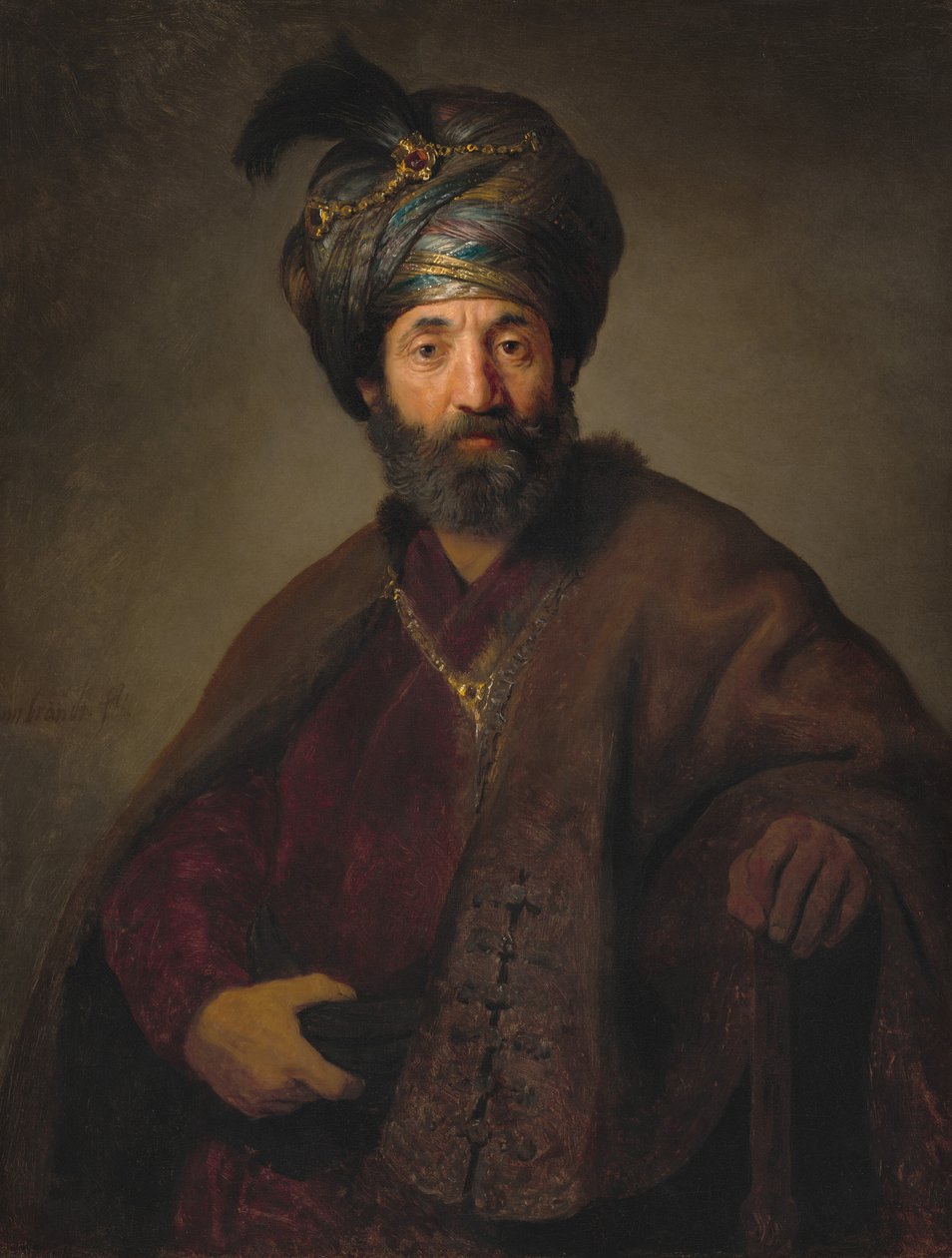 Mann i orientalsk drakt av Rembrandt van Rijn