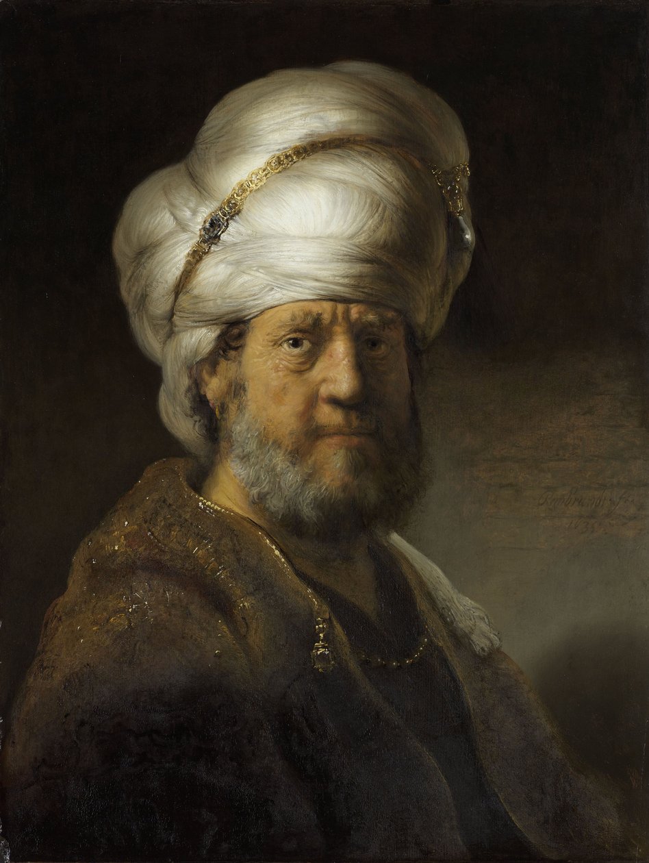 Mann i orientalsk kjole av Rembrandt van Rijn