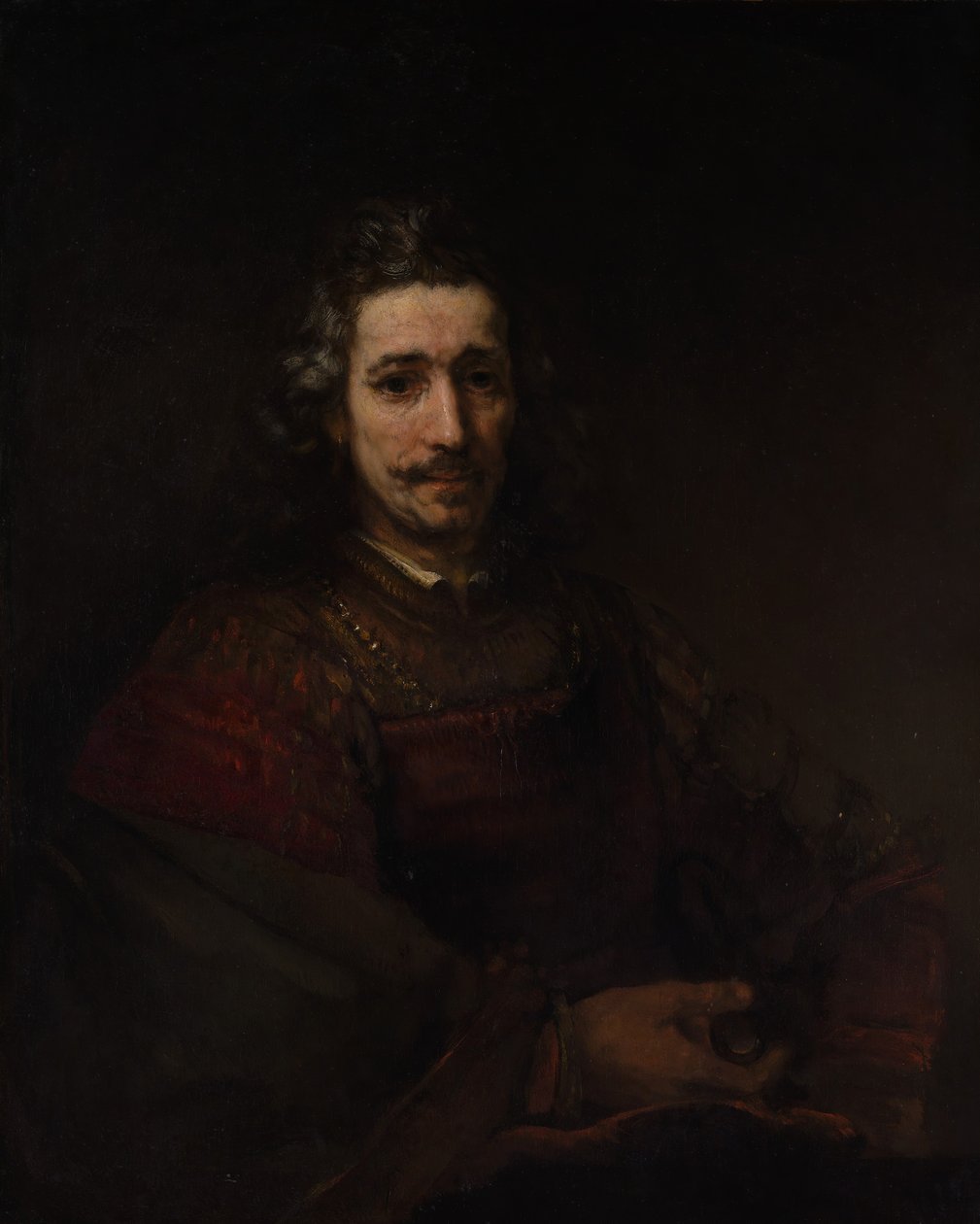 Mann med forstørrelsesglass, tidlig på 1660-tallet. av Rembrandt van Rijn
