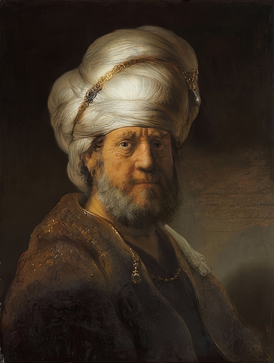 Mann i orientalsk drakt. 1635 av Rembrandt van Rijn