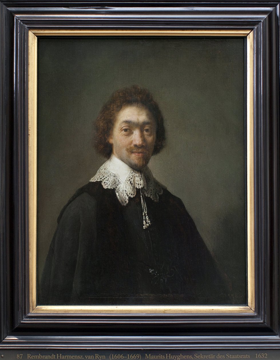 Maurits Huygens, statssekretær i Lahaye (Nederland). Maleri av Harmensz van Rijn Rembrandt (1606-1669), olje på tre av Rembrandt van Rijn