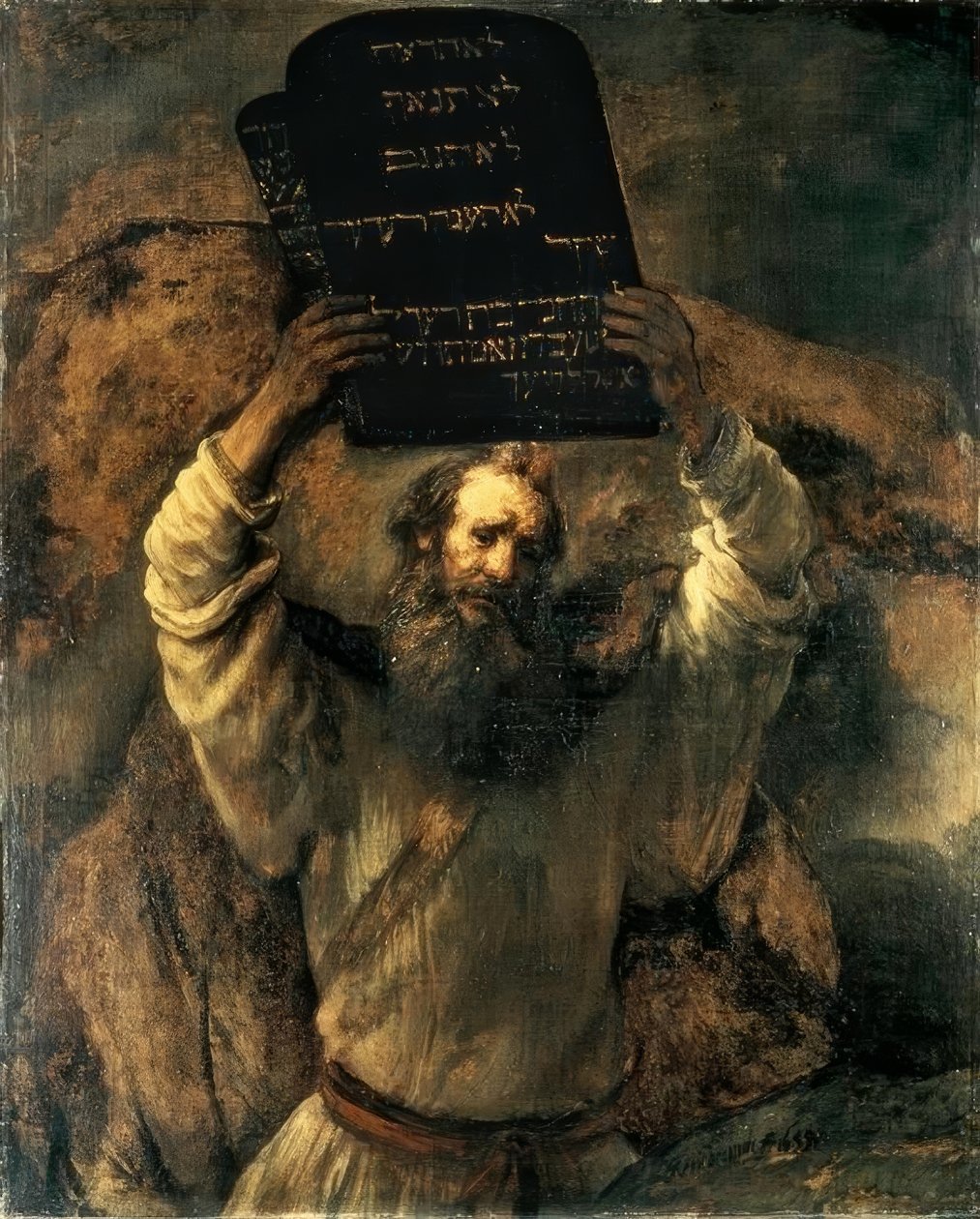 Moses knuser lovens tavler av Rembrandt van Rijn