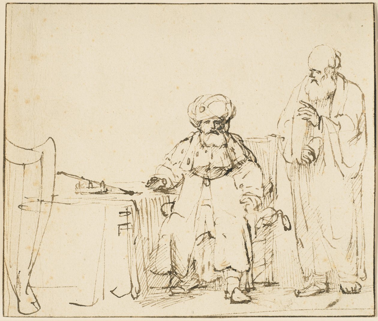 Nathan formaner David, ca. 1652-53 av Rembrandt van Rijn