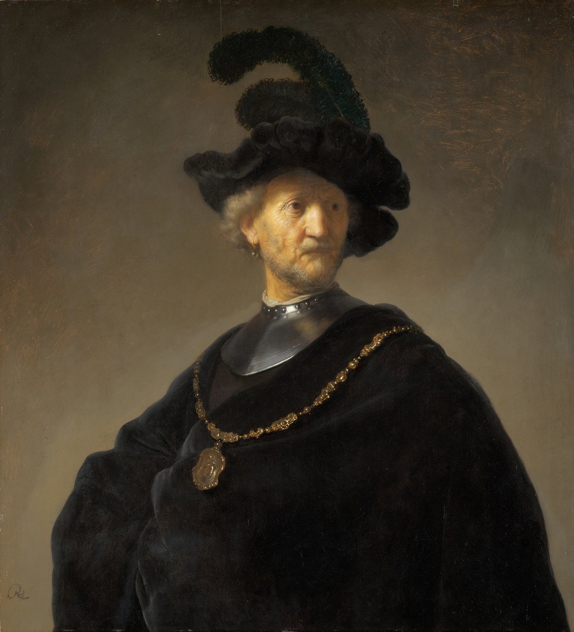 Gammel mann med en gullkjede, 1631. av Rembrandt van Rijn