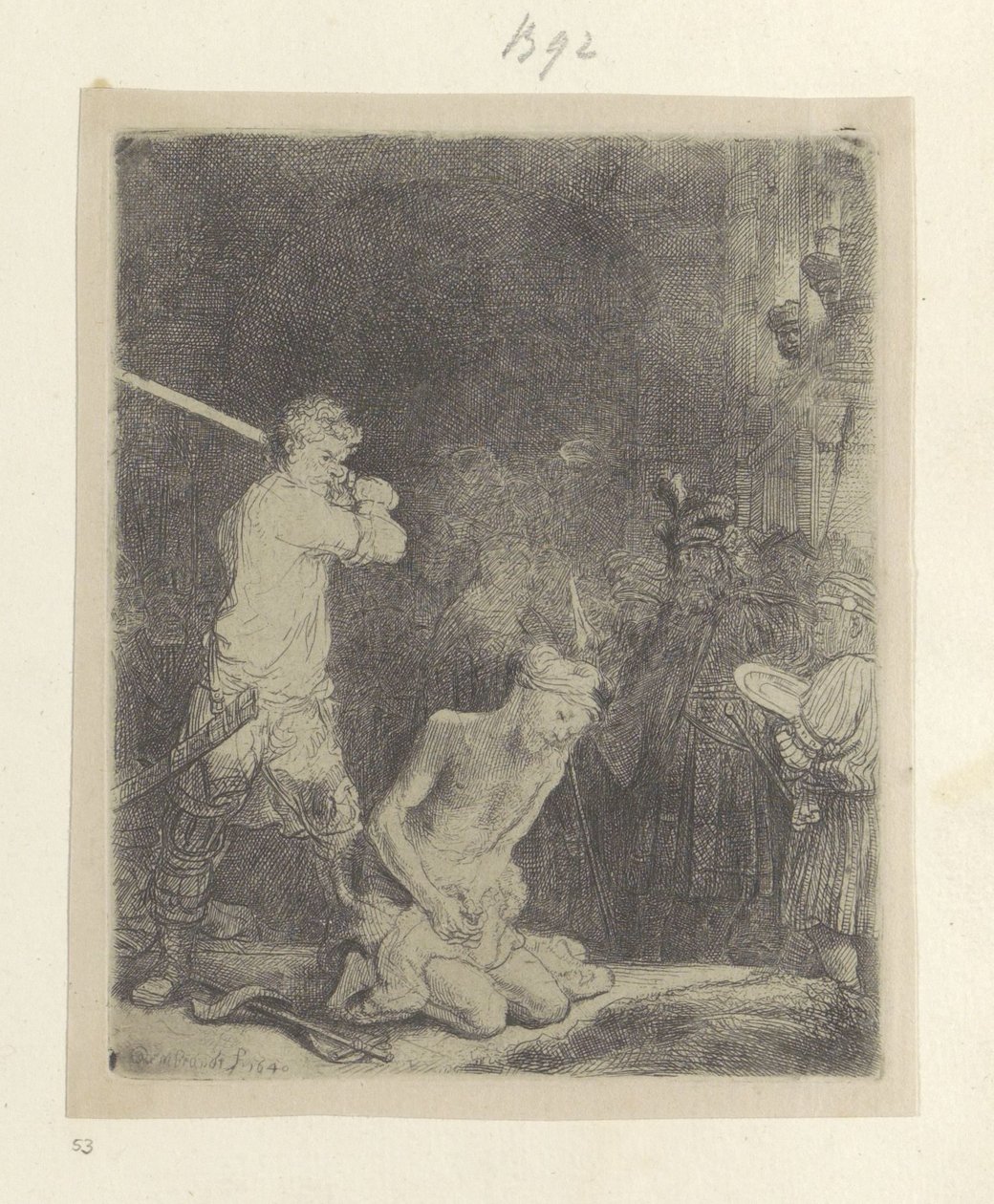 Onthoofding van Johannes de Doper Samling av åttifem originaltrykk (serietittel) av Rembrandt van Rijn