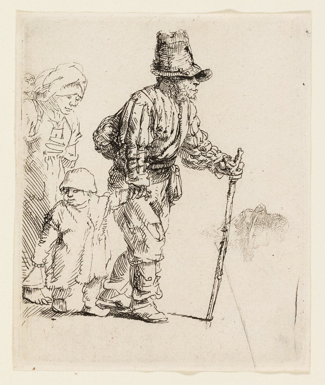 Bondefamilie på trampet av Rembrandt van Rijn